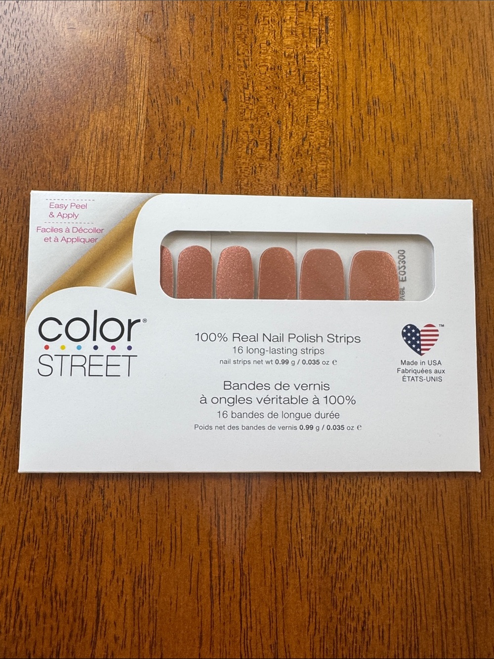 Color Street Rose Gold Shimmer Nail Polish Strips